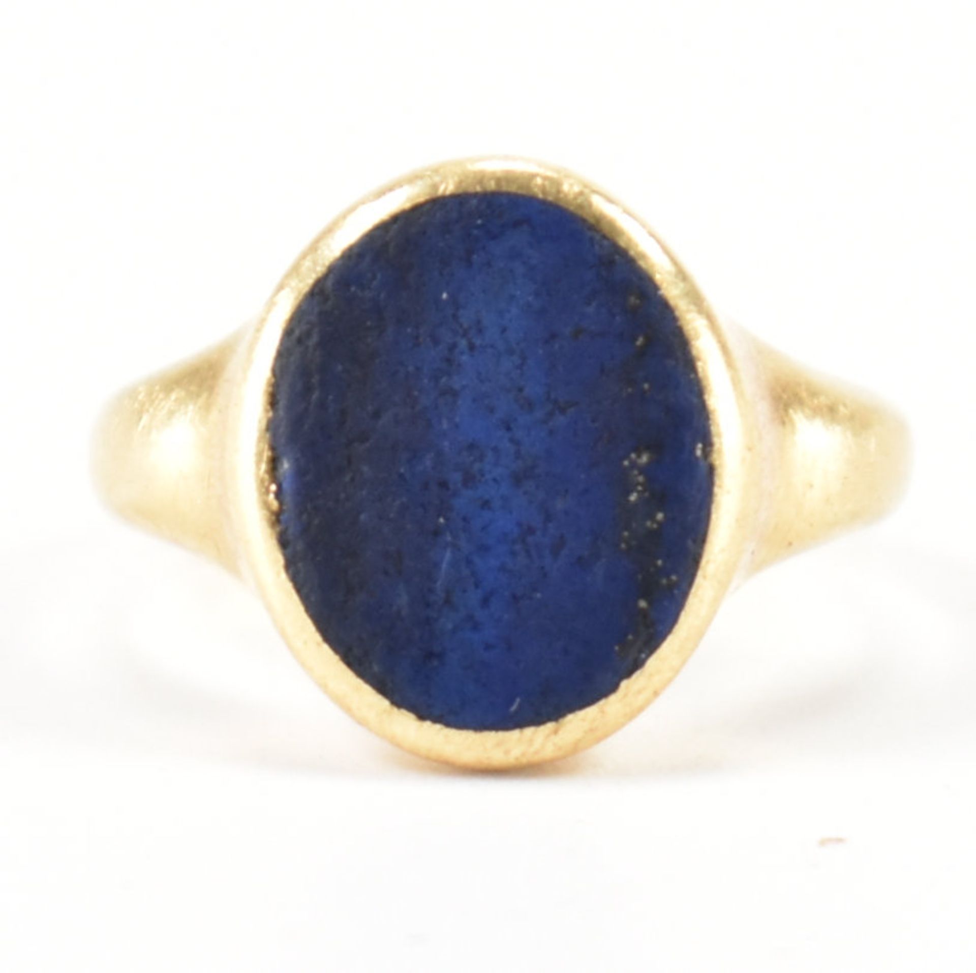 HALLMARKED 18CT LAPIS LAZULI SIGNET RING