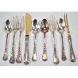 SELECTION OF ART NOUVEAU STYLE SILVER FLATWARE