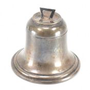 ANTIQUE SILVER HALLMARKED BELL INKWELL