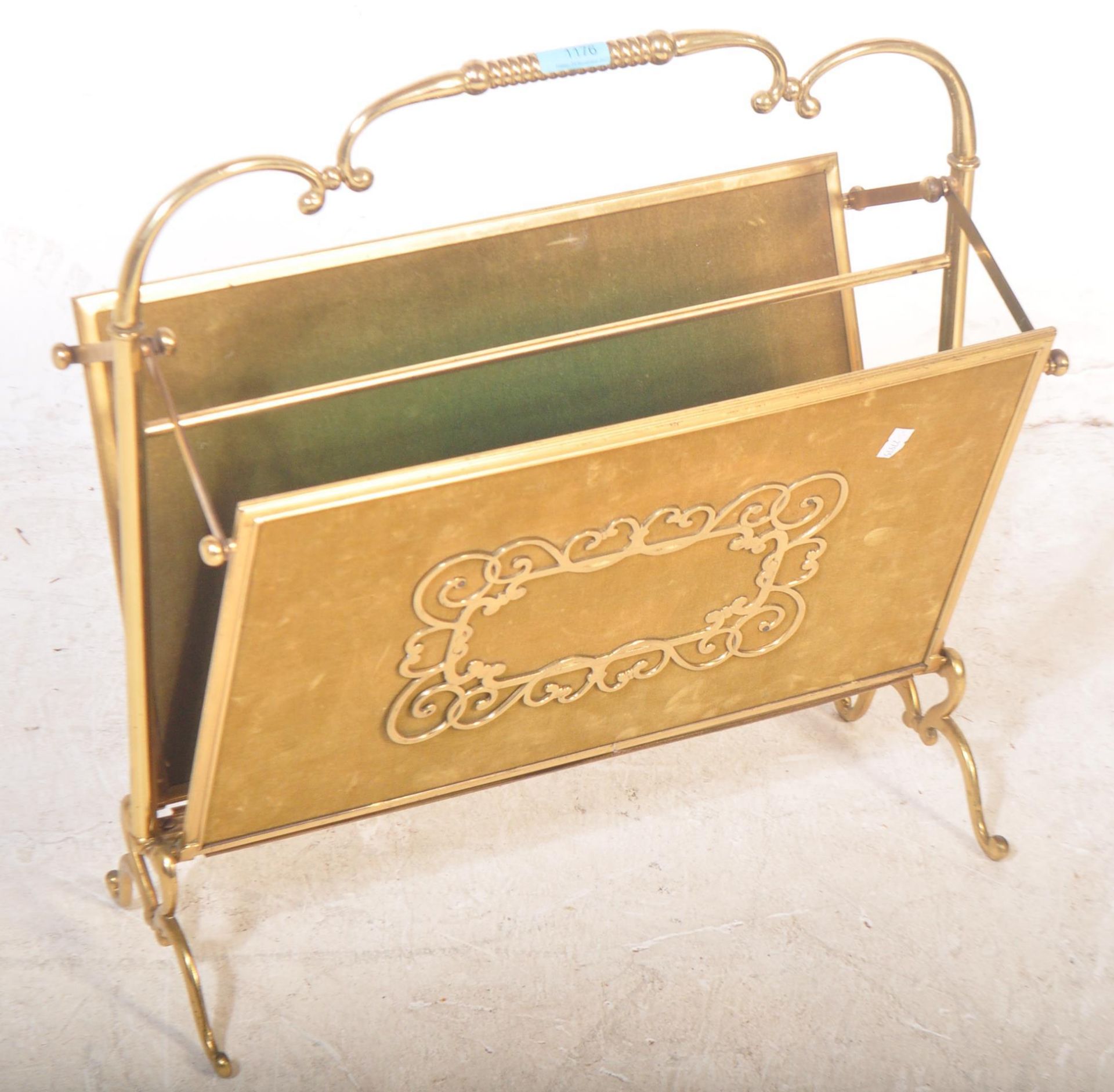 MID-CENTURY BRASS MAGAZINE RACK - CANTERBURY STAND - Image 2 of 5