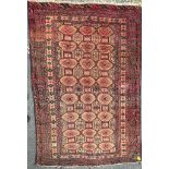 VINTAGE MID 20TH CENTURY AFGHAN BUKHARA FLOOR RUG