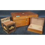 19TH CENTURY VICTORIAN WORKBOX & OTHER BOXES