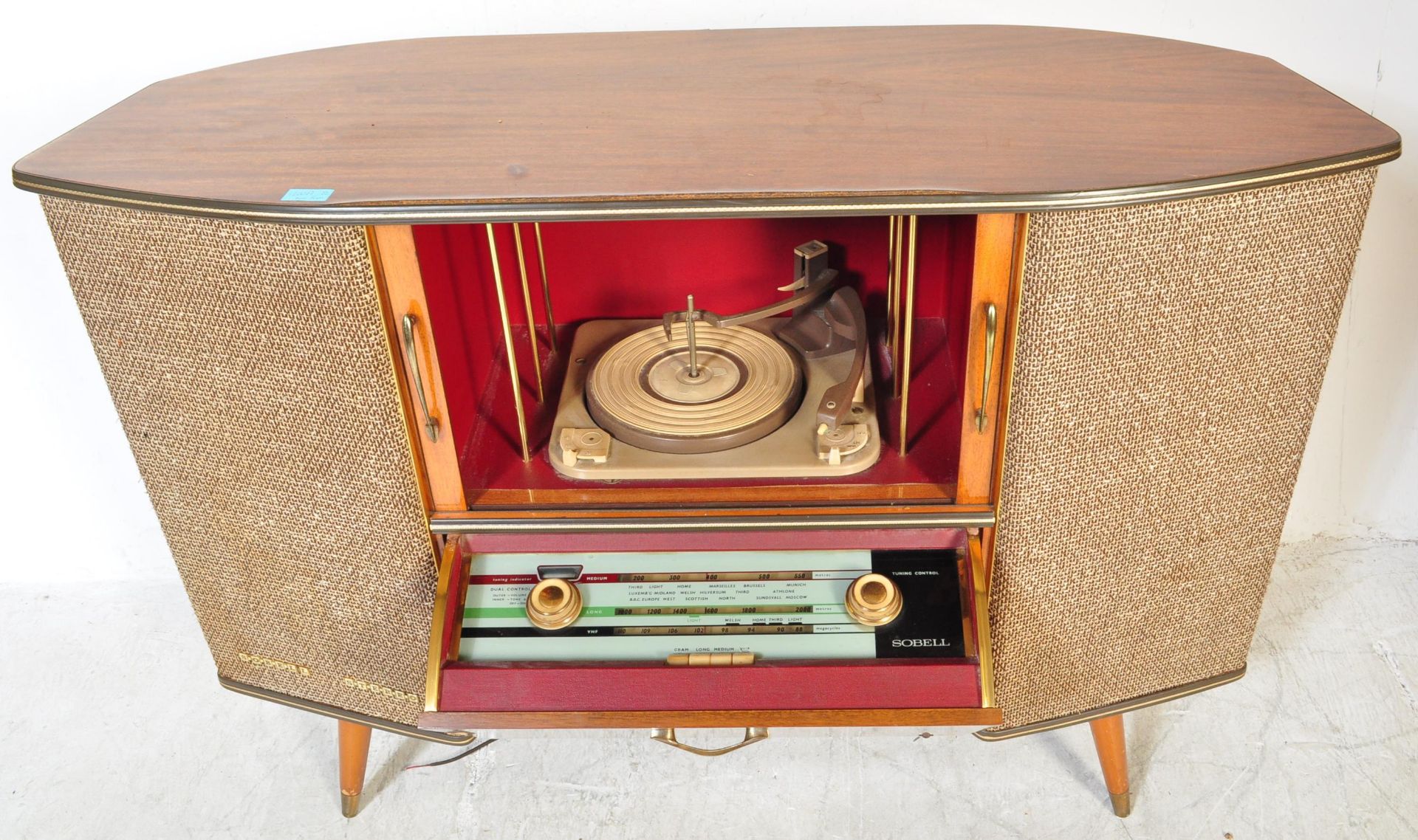 1950'S MID CENTUTY SOBELL STEREO RADIOGRAM SIDEBOARD - Image 4 of 4