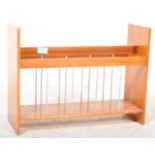 VINTGE MID 20TH CENTURY TEAK WOOD MAGAZINE RACK