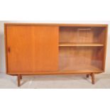 RETRO CIRCA 1960S TEAK WOOD GLAZED DISPLAY CABINET