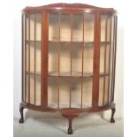 1930'S QUEEN ANNE REVIVAL MAHOGANY CHINA DISPLAY CABINET