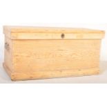 19TH CENTURY VICTORIAN PINE BLANKET BOX