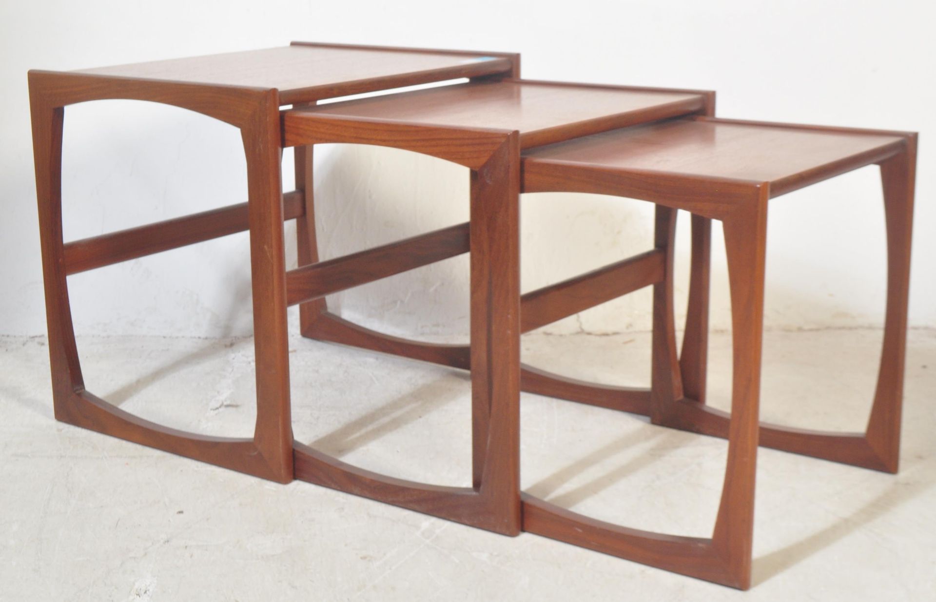 1970’S G-PLAN QUADRILLE TEAK WOOD GRADUATING NEST OF TABLES - Image 3 of 5