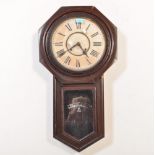 VICTORIAN 19TH CENTURY DROP DIAL POSTAL RAILWAY CLOCK