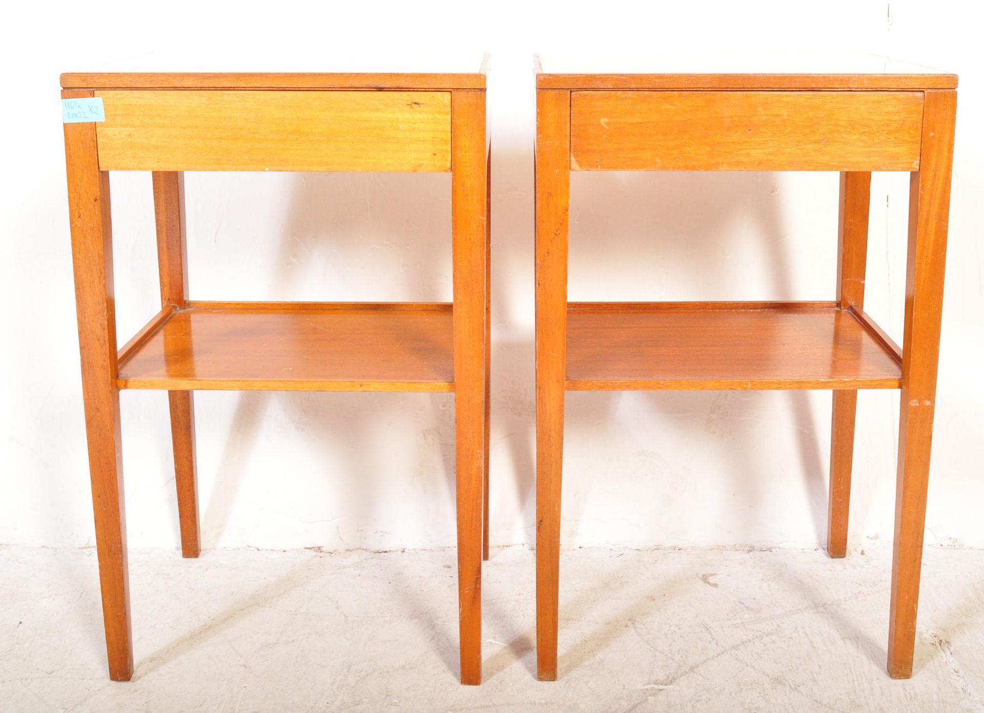 PAIR OF VINTAGE AIR MINISTRY BEDSIDE TABLES