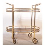 MID-CENTURY RETRO TUBULAR GILDED METAL BUTLERS TROLLEY