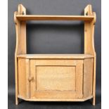 VICTORIAN 19TH CENTURY COUNTRY PINE HANGING CUPBOARD