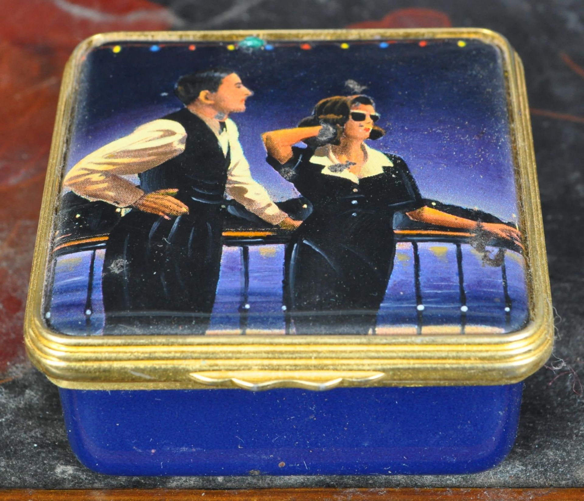 LARGE CHINESE BLACK LAQUER & CHINOISERIE JEWELLERY BOX - Image 6 of 6
