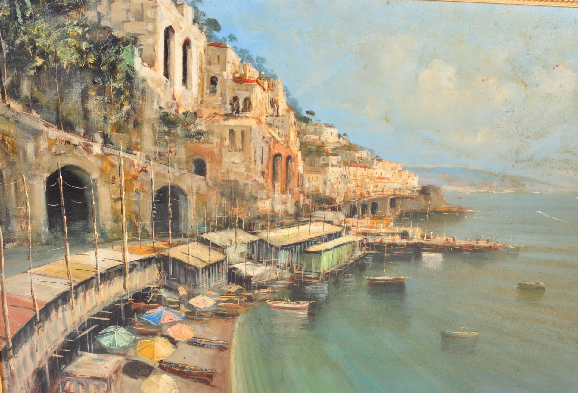 ANDREA PATRISI - ITALIAN - 'LA MARINELLA - AMALFI' - OIL ON BOARD - Bild 2 aus 4