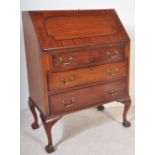 QUEEN ANNE REVIVAL MAHOGANY BUREAU DESK