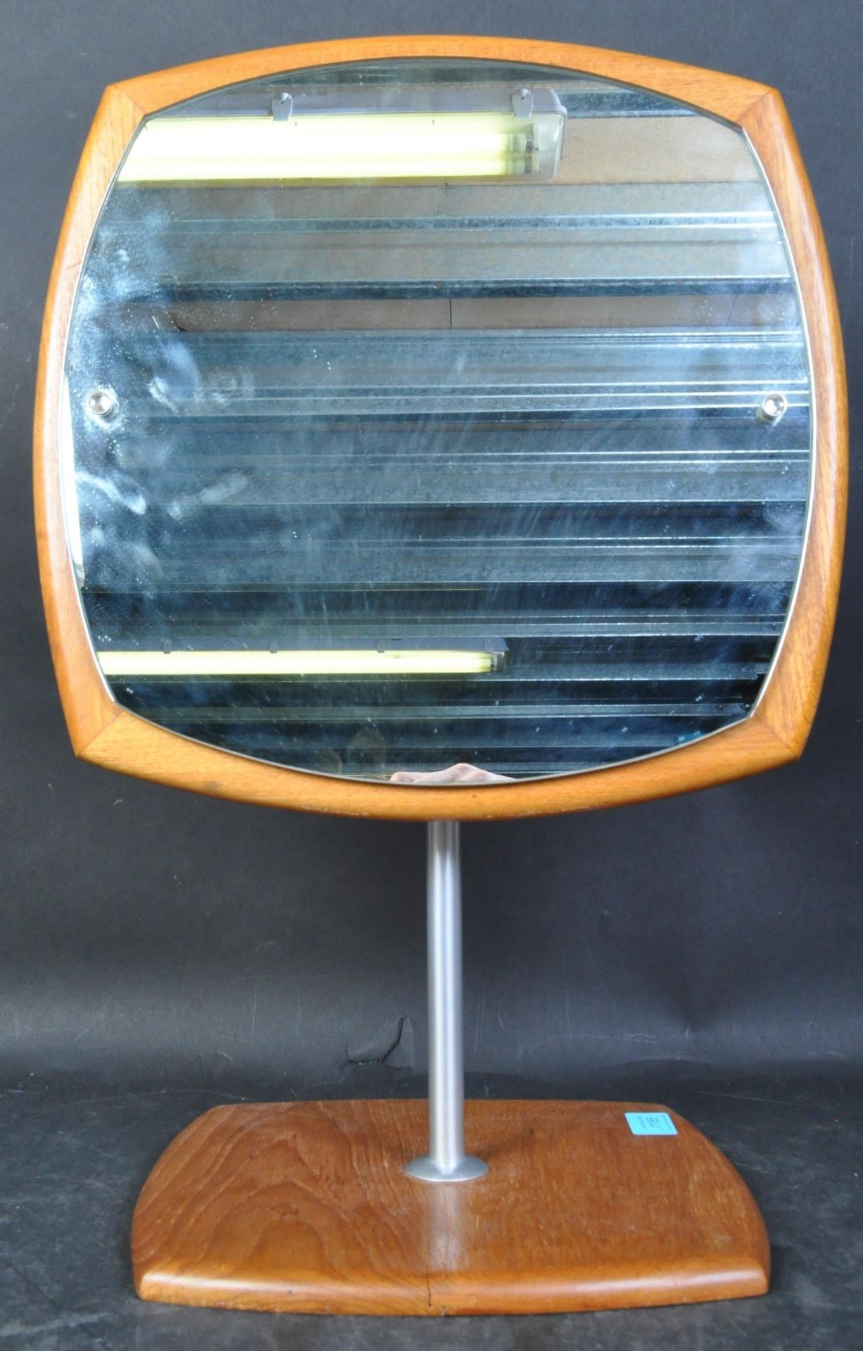 RETRO VINTAGE TEAK DANISH INSPIRED ATOMIC MIRROR WITH OTHER - Image 2 of 6