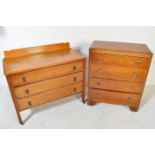 1940'S OAK DRESSING TABLE & SIMILAR OAK CHEST OF DRAWERS