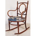 EDWARDIAN BENTWOOD ROCKING CHAIR