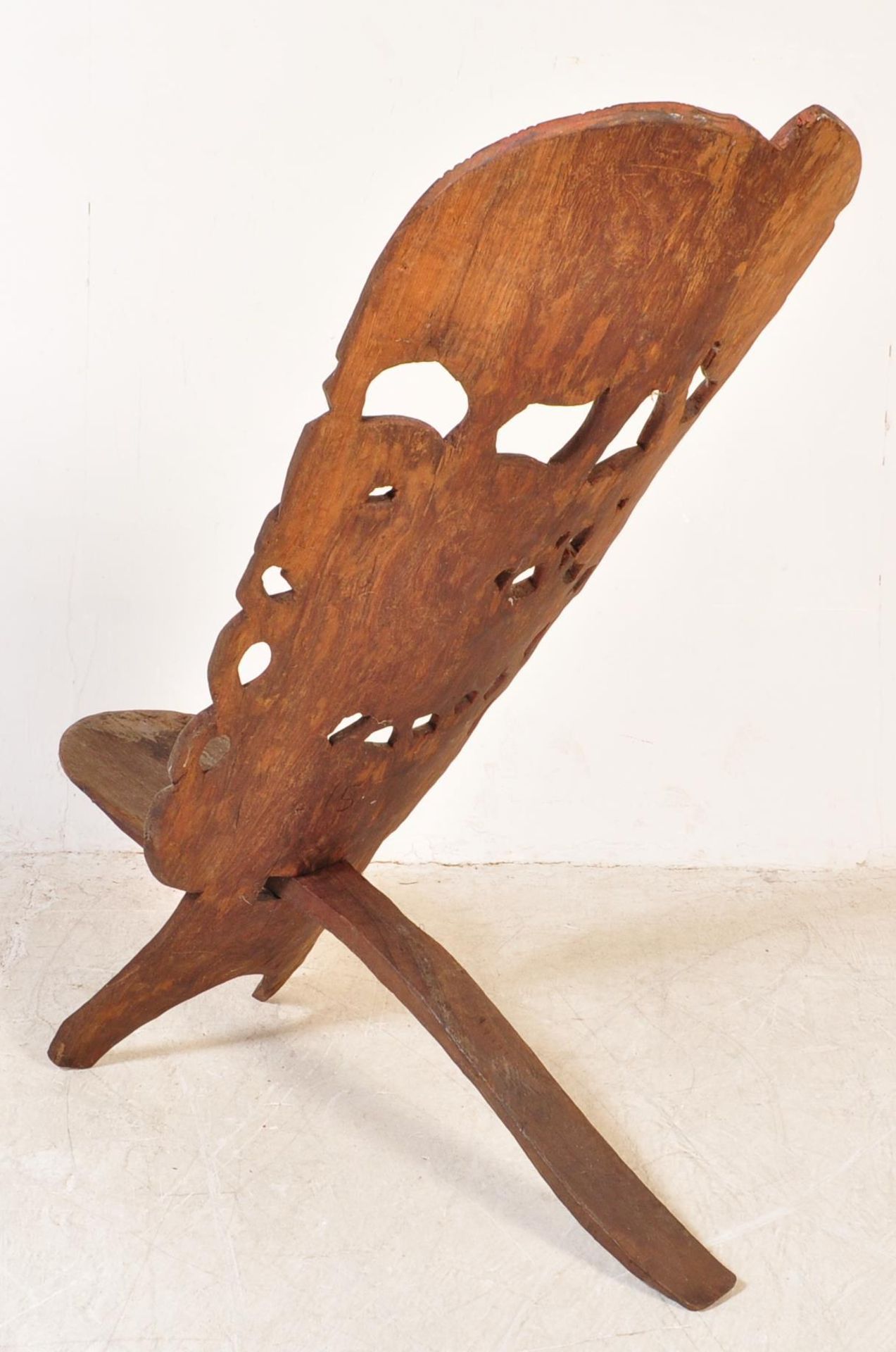 EARLY 20TH CENTURY HARDWOOD AFRICAN BIRTHING CHAIR - Image 3 of 5