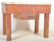 20TH CENTURY OAK AND PINE INDUSTRIAL BUTCHERS BLOCK