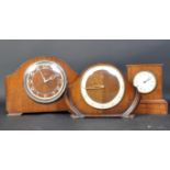 THREE MANTEL CLOCKS - SMITHS & A F BREVETE