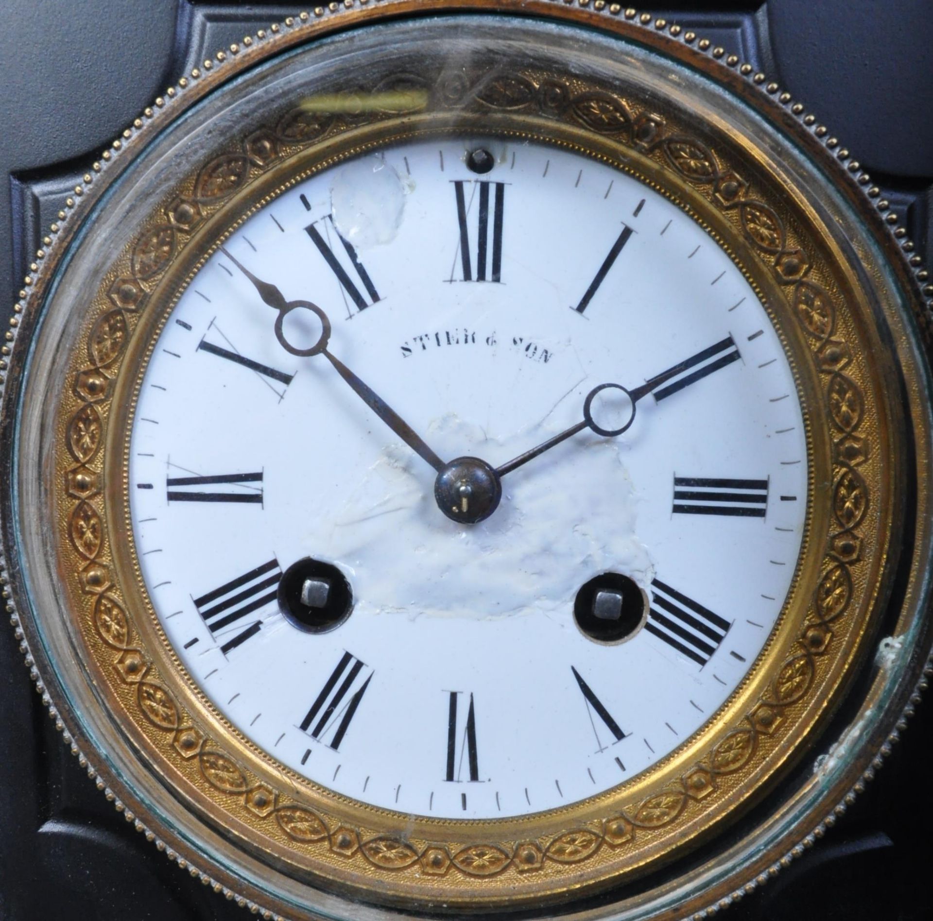 19TH CENTURY FRENCH STIER & SON EIGHT DAY MANTEL CLOCK - Image 2 of 4