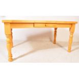COUNTRY PINE LARGE KITCHEN REFECTORY DINING TABLE