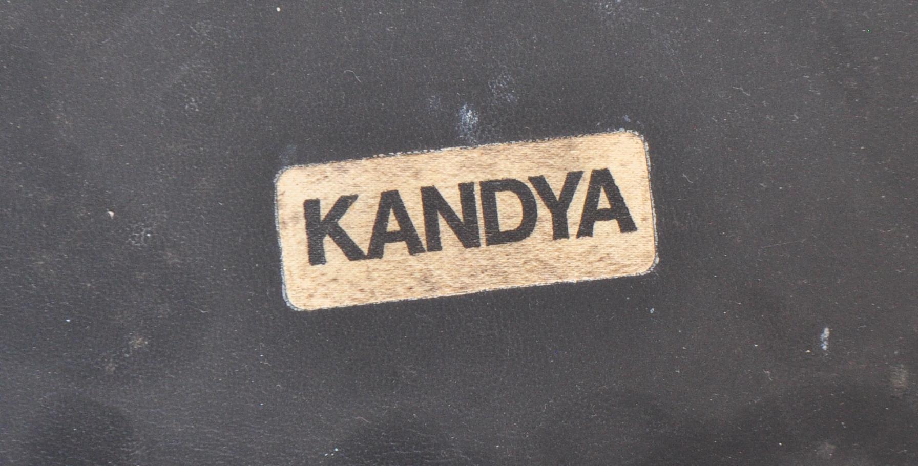 PAIR OF RETRO 1960S KANDYA VINYL & METAL STOOLS - Image 5 of 5