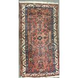 EARLY 20TH CENTURY PERSIAN ISLAMIC HAMADA RUNNER RUG