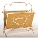 MID-CENTURY BRASS MAGAZINE RACK - CANTERBURY STAND