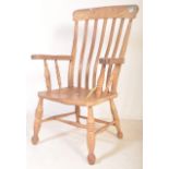 VICTORIAN 19TH CENTURY BEECH & ELM WINDSOR ARMCHAIR