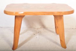 HAND PAINTED DOG PINE COFFEE OCCASIONAL TABLE