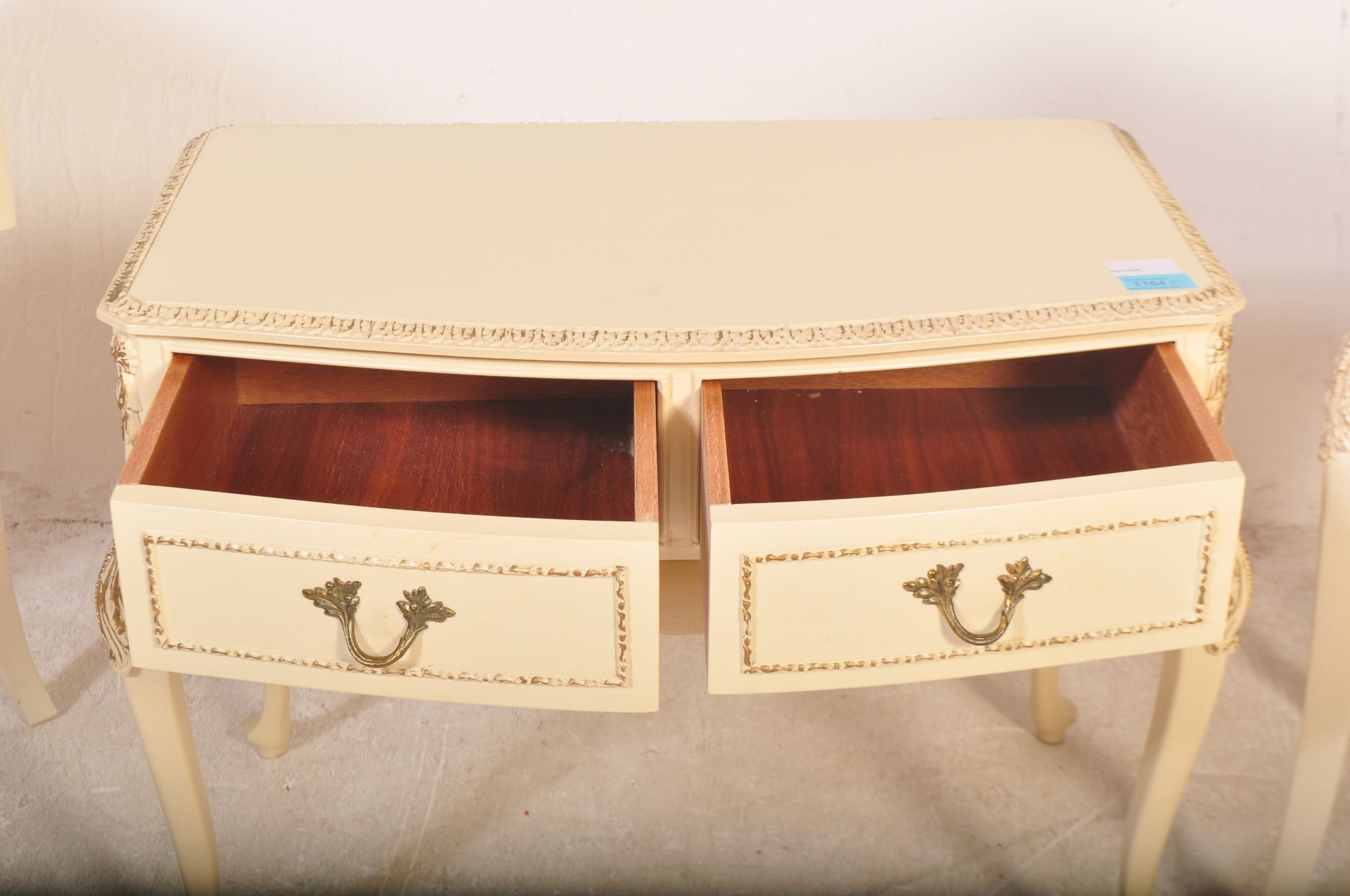 PAIR OF LOUIS XV STYLE BEDSIDES AND A TABLE CABINET - Image 4 of 5