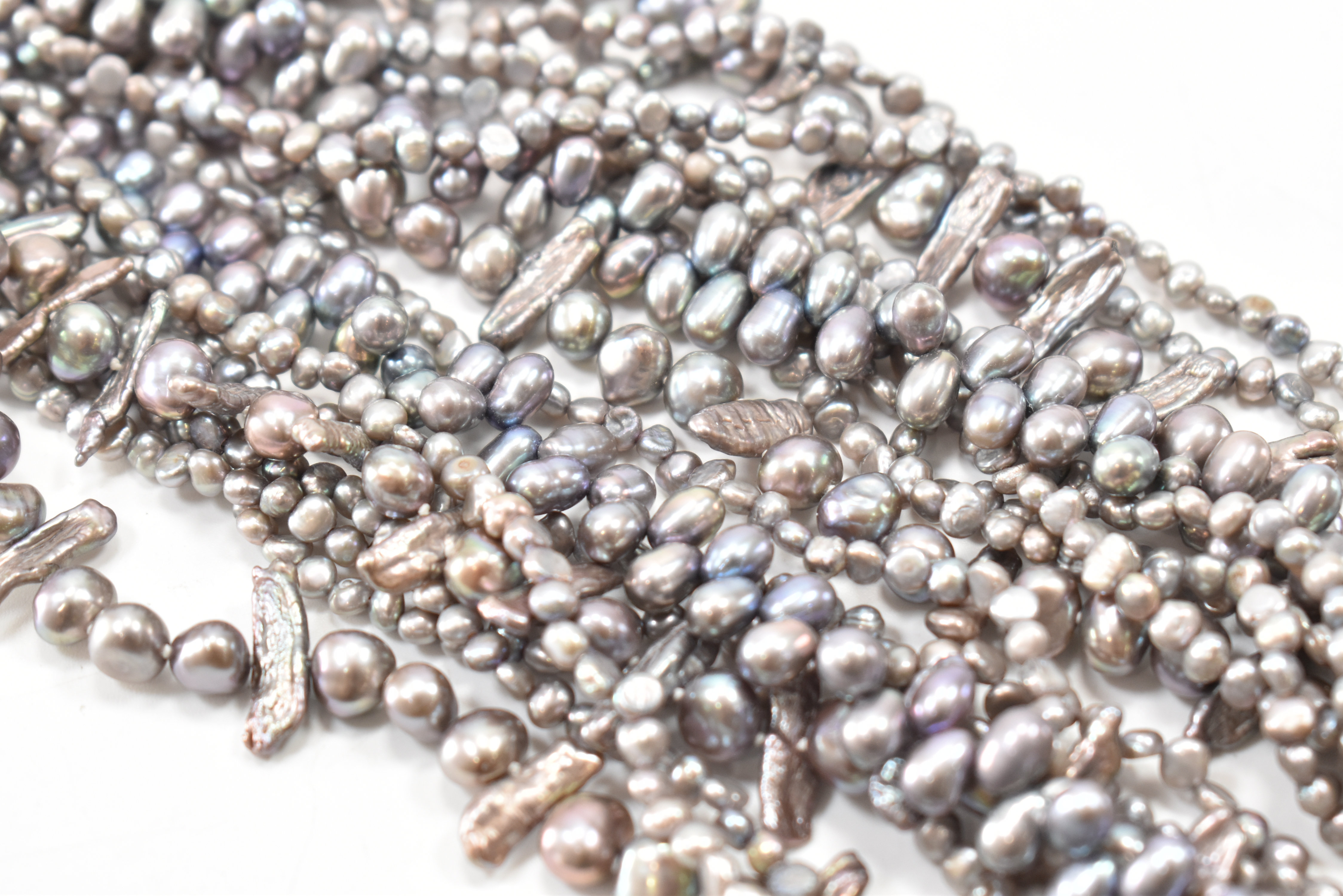 SILVER & CULTURED PEARL NECKLACE - Image 2 of 3