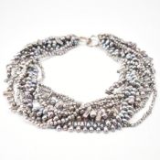 SILVER & CULTURED PEARL NECKLACE