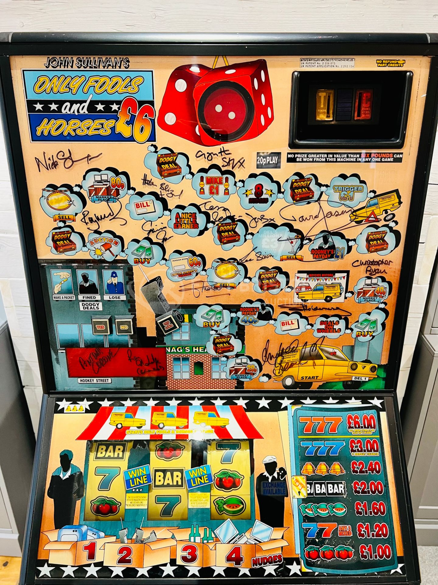 ONLY FOOLS & HORSES - SCARCE 'SPINNING DICE' FRUIT MACHINE - SIGNED - Image 3 of 11