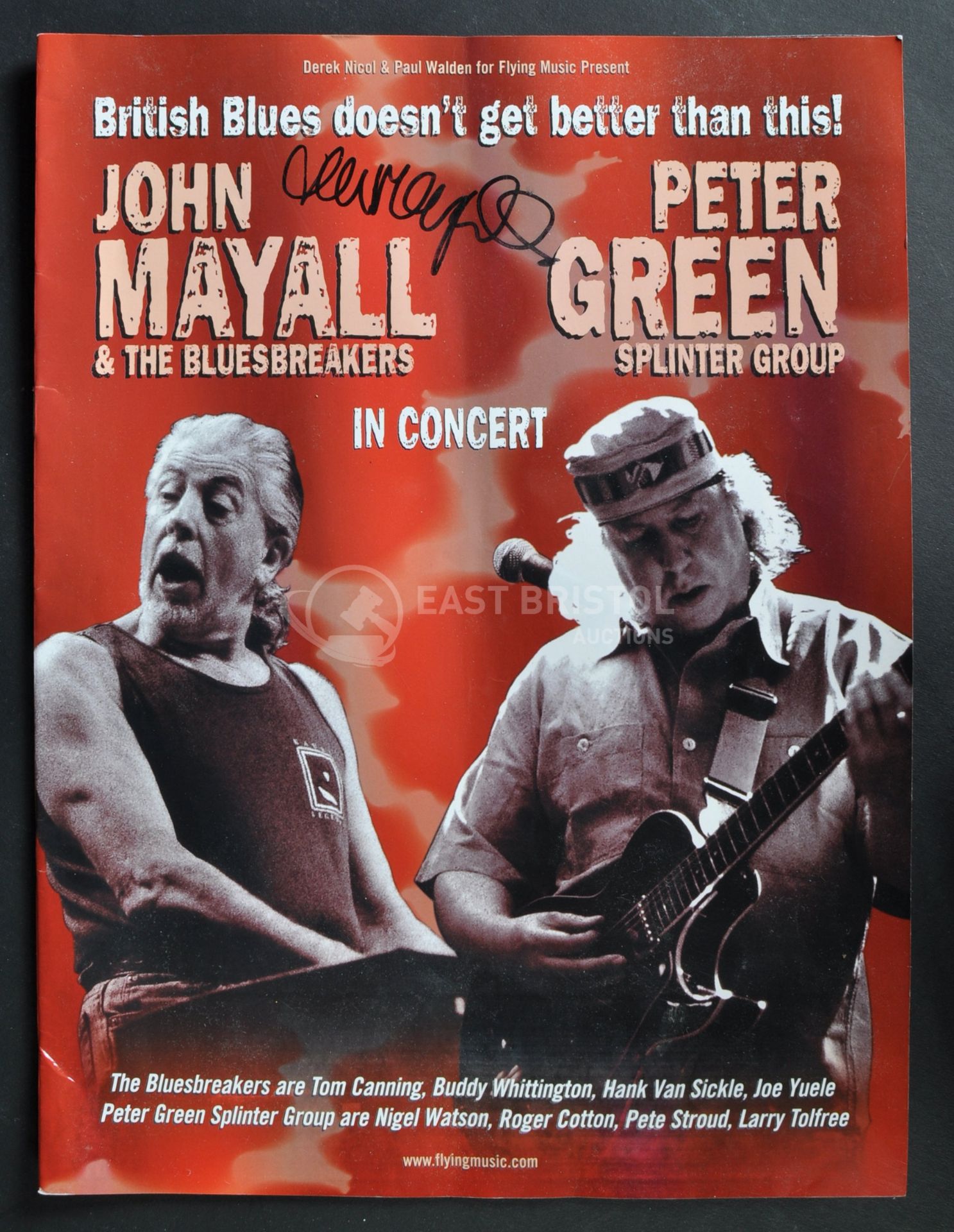 ESTATE OF JOHN CHALLIS - JOHN MAYALL - AUTOGRAPHED PROGRAMME