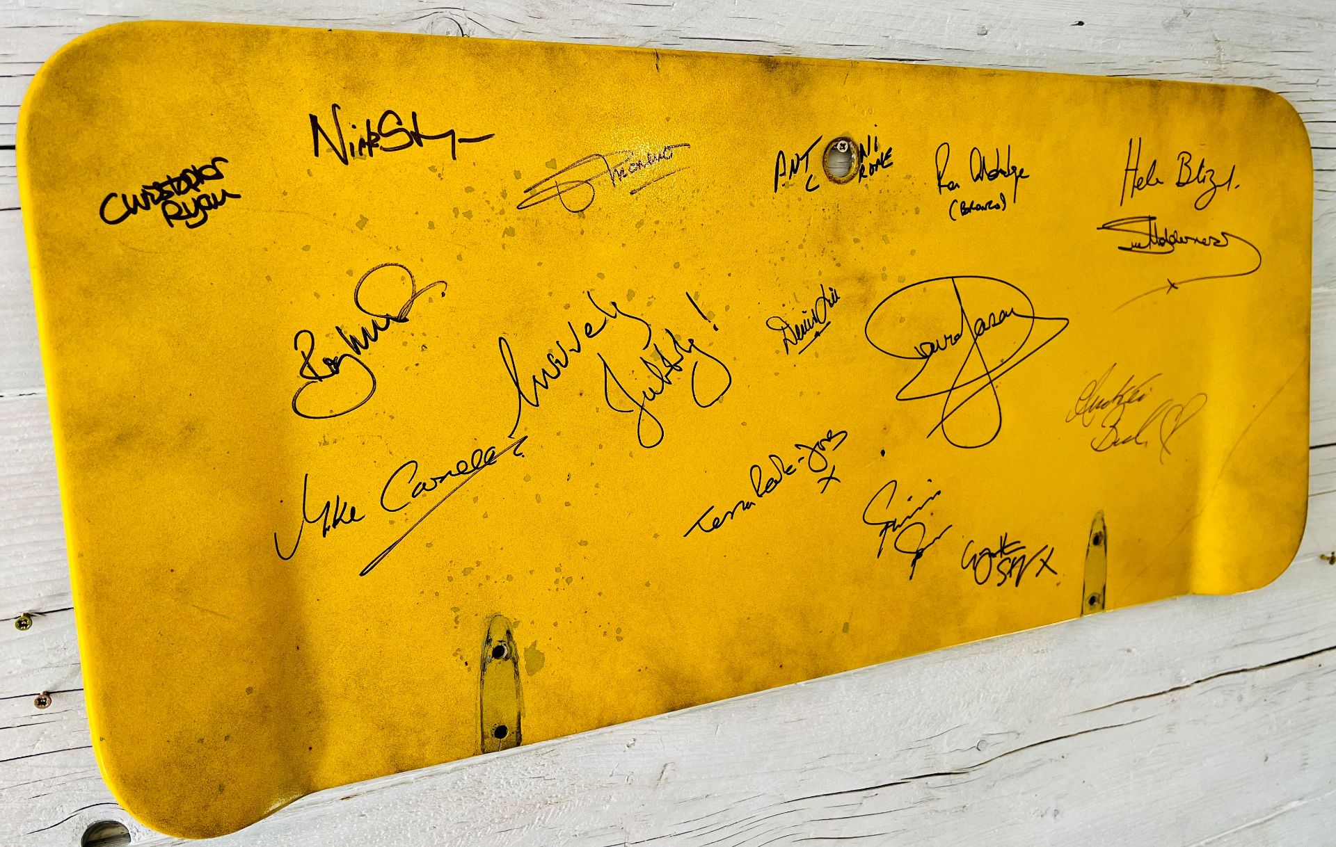 ONLY FOOLS & HORSES - CAST SIGNED RELIANT REGAL BONNET - Image 2 of 4