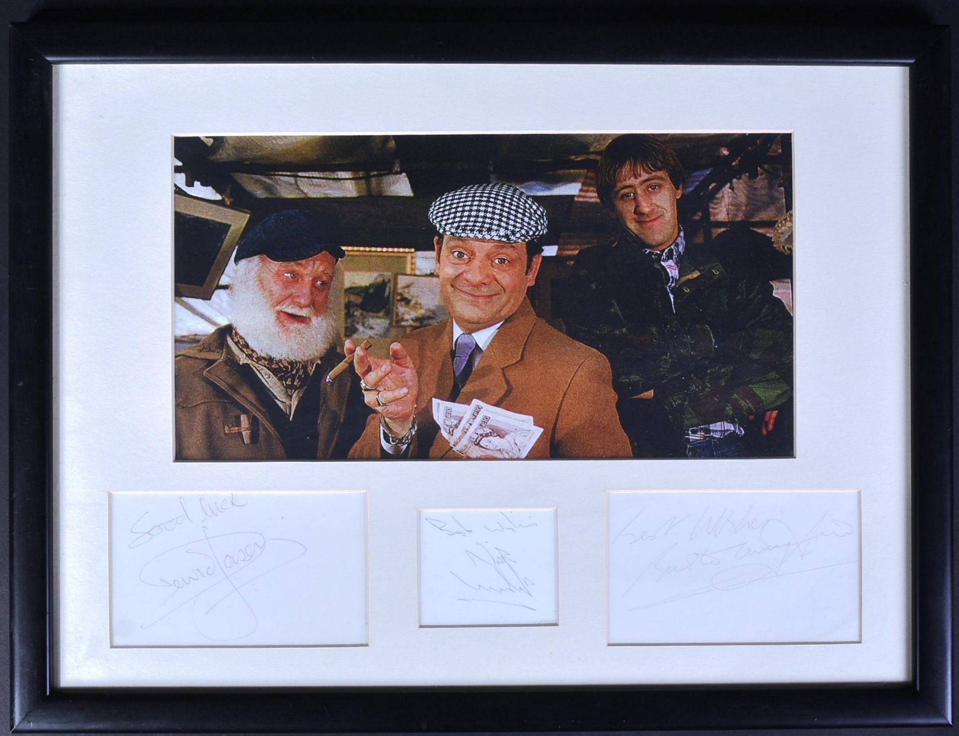 ONLY FOOLS & HORSES - TRIPLE SIGNED AUTOGRAPH PRESENTATION