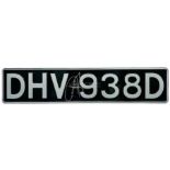 ONLY FOOLS & HORSES - DHV 938D - DAVID JASON SIGNED NUMBER PLATE