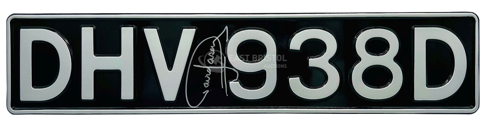 ONLY FOOLS & HORSES - DHV 938D - DAVID JASON SIGNED NUMBER PLATE