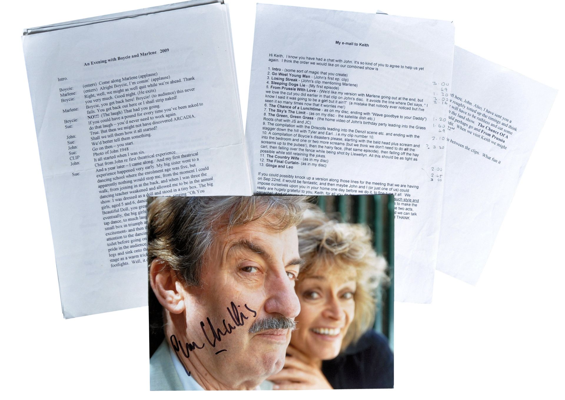 ESTATE OF JOHN CHALLIS - EVENING WITH BOYCIE & MARLENE SCRIPT