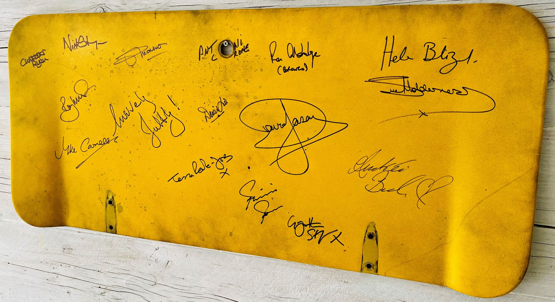 ONLY FOOLS & HORSES - CAST SIGNED RELIANT REGAL BONNET - Image 3 of 4