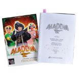 ESTATE OF JOHN CHALLIS - ALADDIN PANTOMIME SCRIPT & OTHER ITEMS