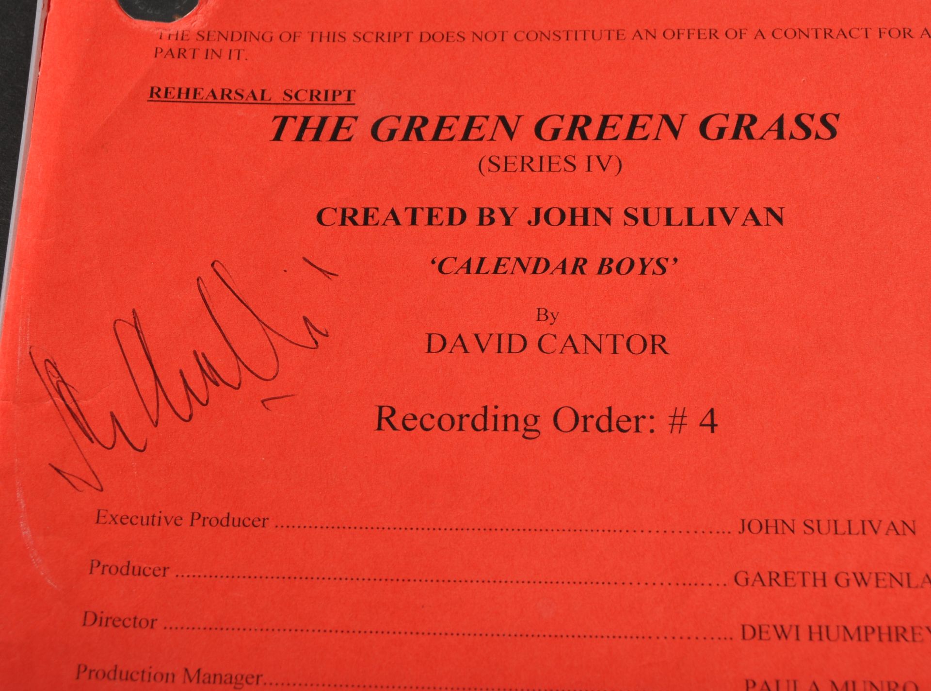 ESTATE OF JOHN CHALLIS - GREEN GREEN GRASS SCRIPT - Bild 2 aus 5