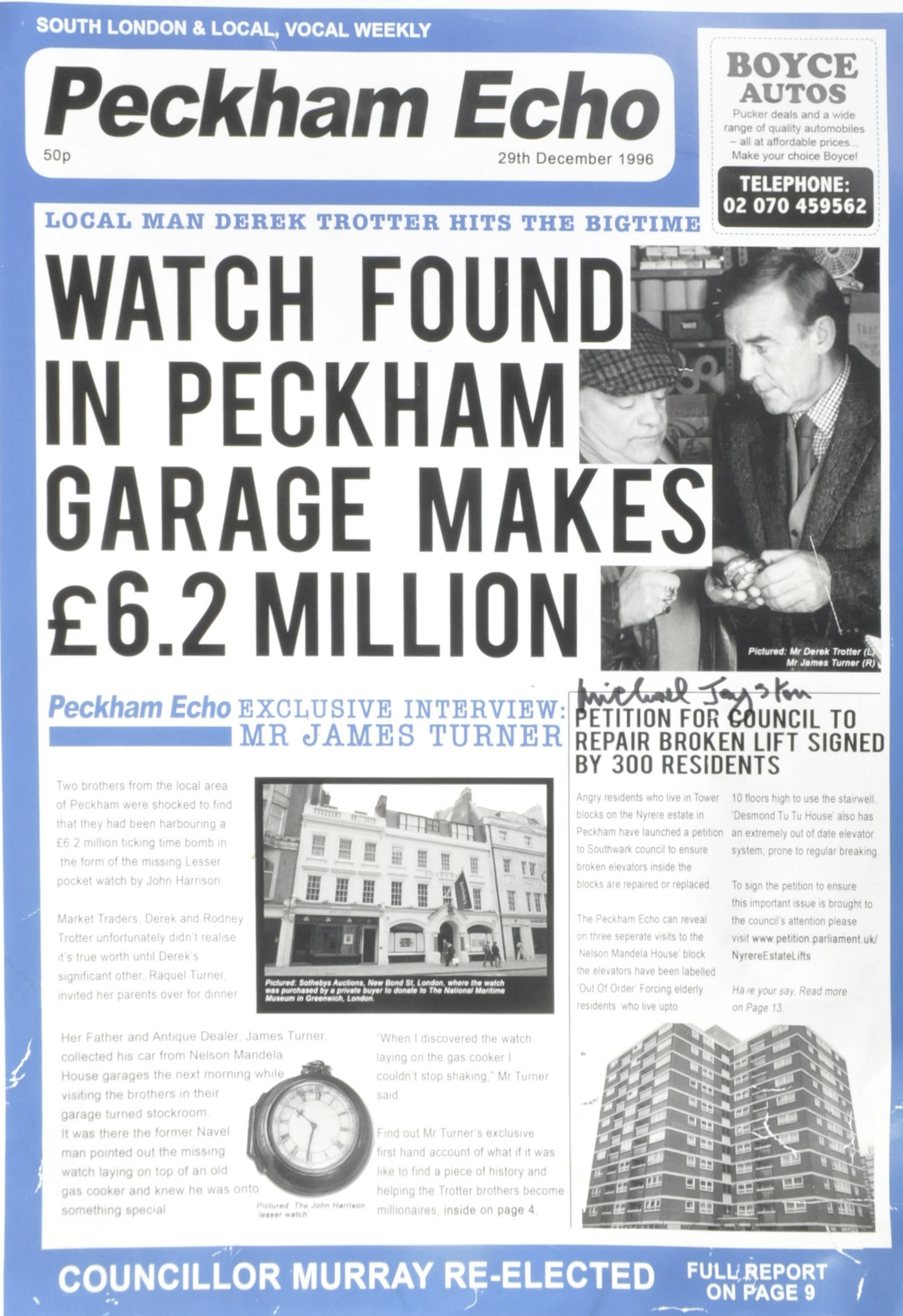 MICHAEL JAYSTON COLLECTION – PECKHAM ECHO SIGNED POSTER