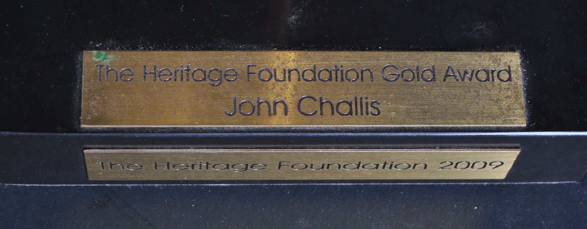 ESTATE OF JOHN CHALLIS - HERITAGE FOUNDATION 2009 GOLD AWARD - Image 2 of 4