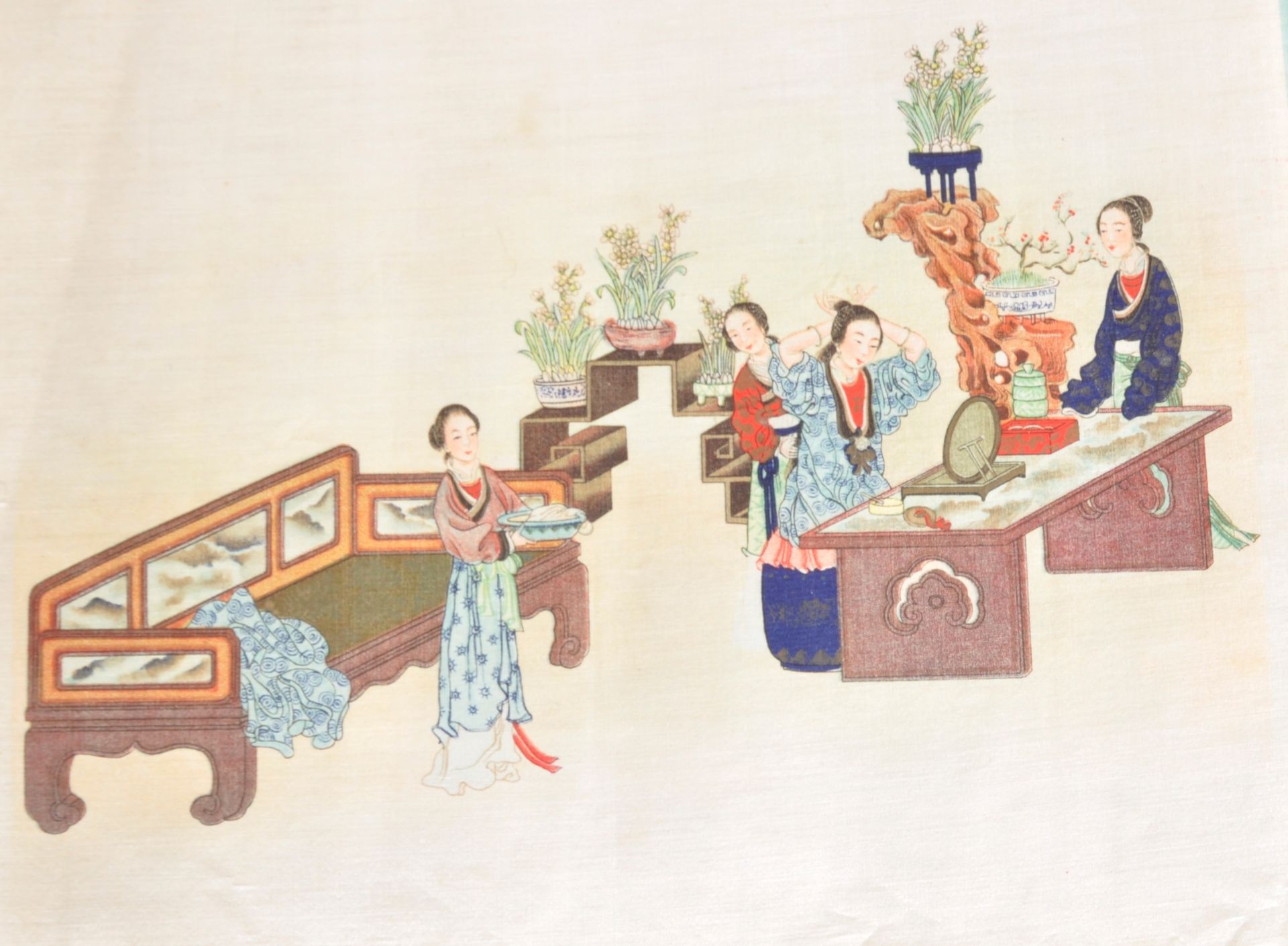 19TH CENTURY CHINESE SILK PANELS - Image 6 of 6