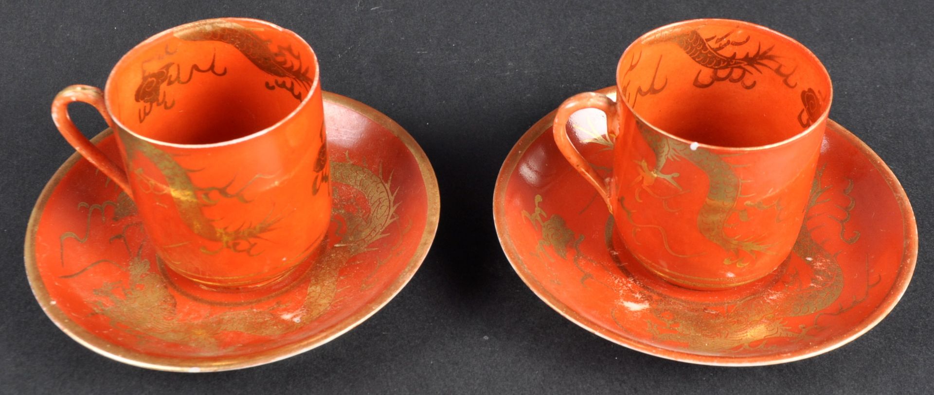 PAIR OF 19TH CENTURY CHINESE PORCELAIN TEA CUPS & SAUCERS - Image 2 of 6