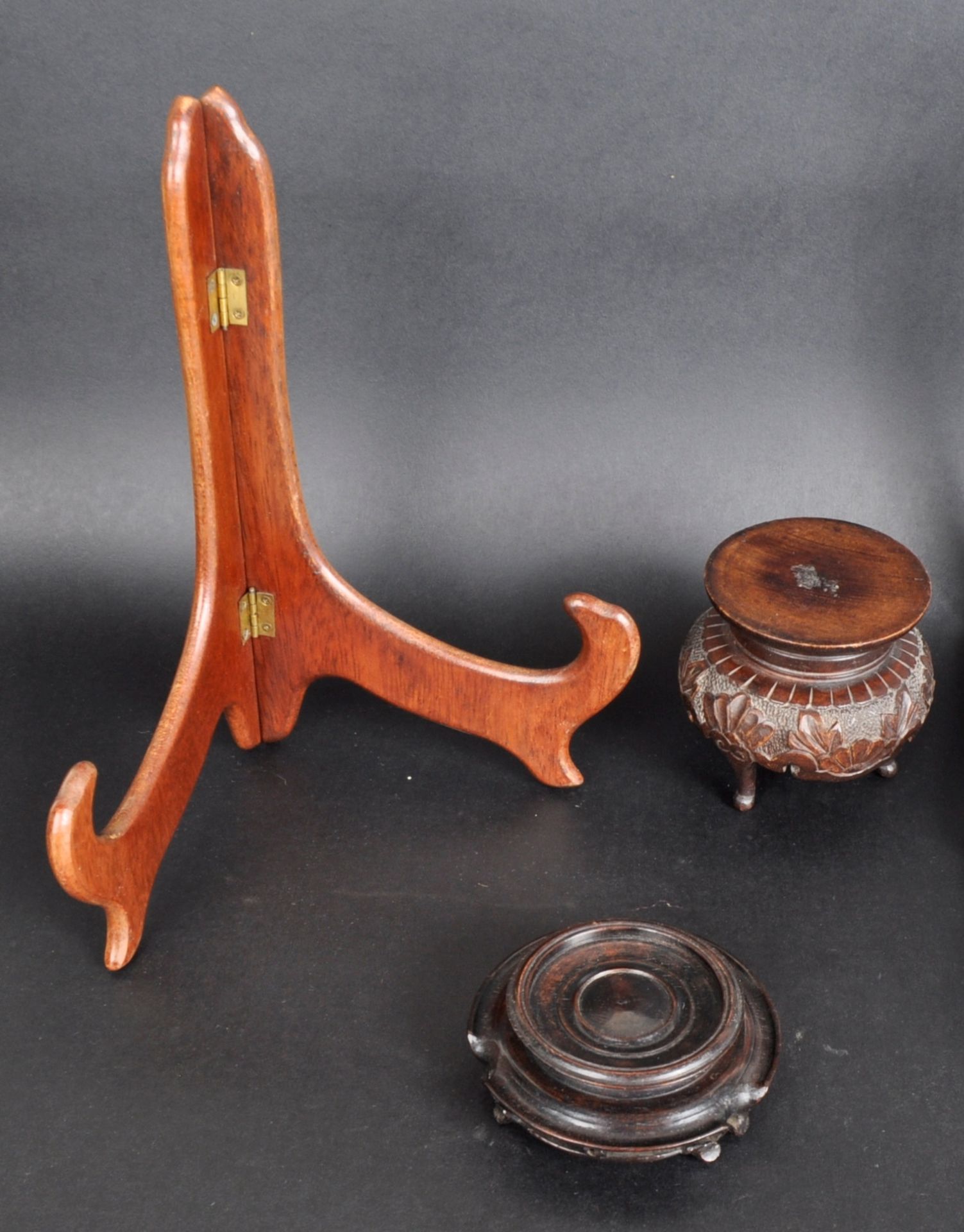 COLLECTION OF ASSORTED CHINESE HARDWOOD STANDS - Image 3 of 5